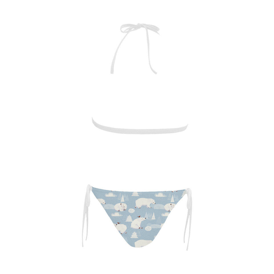 Cute polar bears Christmas decoration pattern Sexy Bikinis Two-Piece Swimsuits