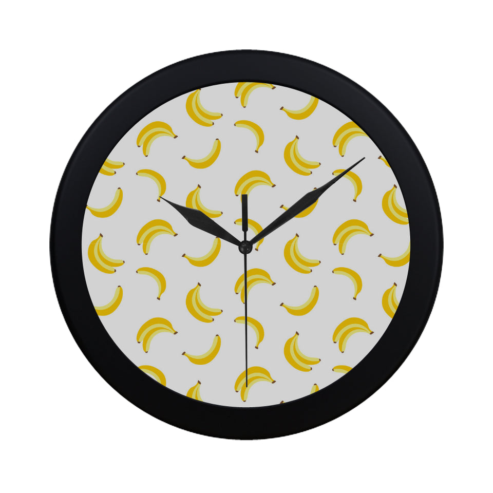 Banana pattern Elegant Black Wall Clock