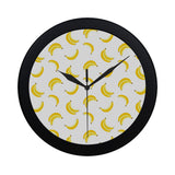 Banana pattern Elegant Black Wall Clock