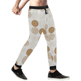 Gold Texture mushroom pattern Unisex Casual Sweatpants