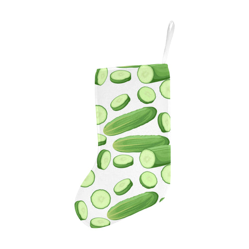 cucumber whole slices pattern Christmas Stocking