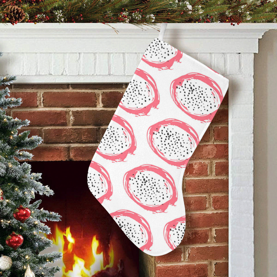 Hand drawn dragon fruit Christmas Stocking