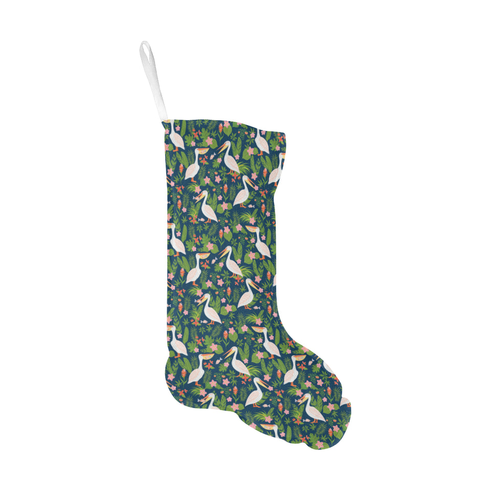 Pelican Pattern Print Design 05 Christmas Stocking