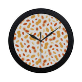 peanuts pattern Elegant Black Wall Clock