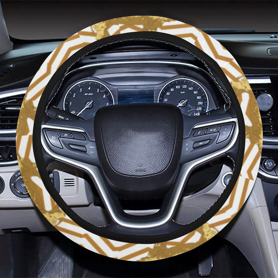 Rhino yellow theme pattern Car Steering Wheel Cover