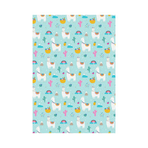 Llama alpaca cactus leaves pattern House Flag Garden Flag