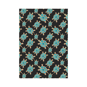 Sea turtle blue stone pattern House Flag Garden Flag