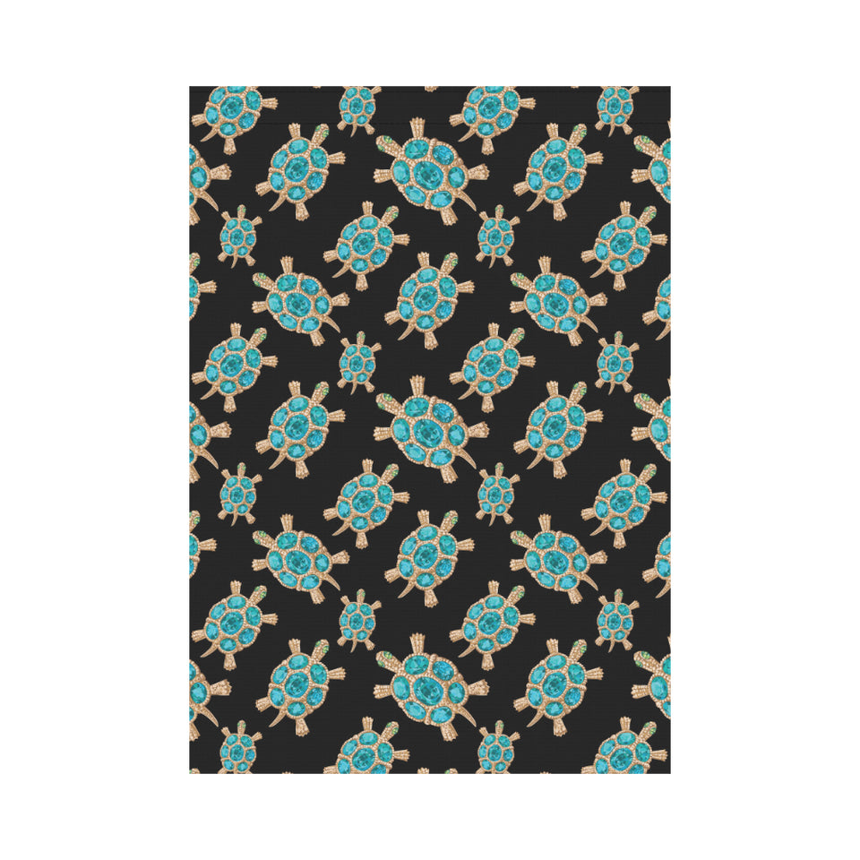 Sea turtle blue stone pattern House Flag Garden Flag