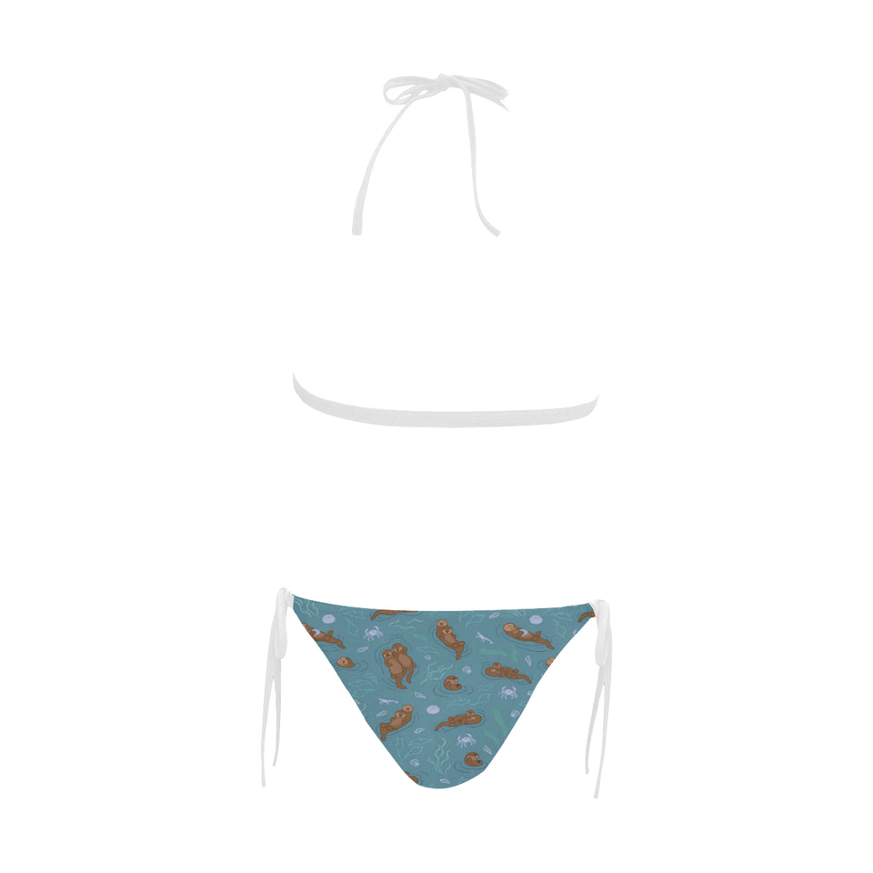 Sea otters pattern Sexy Bikinis Two-Piece Swimsuits