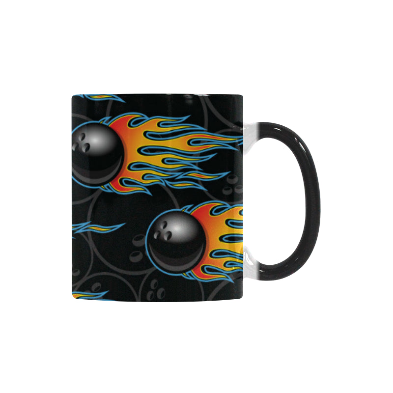 Bowling balls flame pattern Morphing Mug Heat Changing Mug
