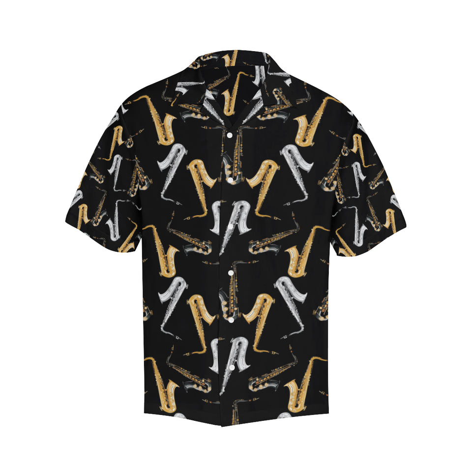 saxophone design pattern Men's All Over Print Hawaiian Shirt