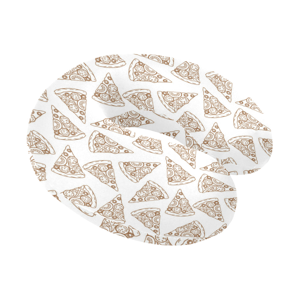 Hand drawn pizza pattern U-Shaped Travel Neck Pillow