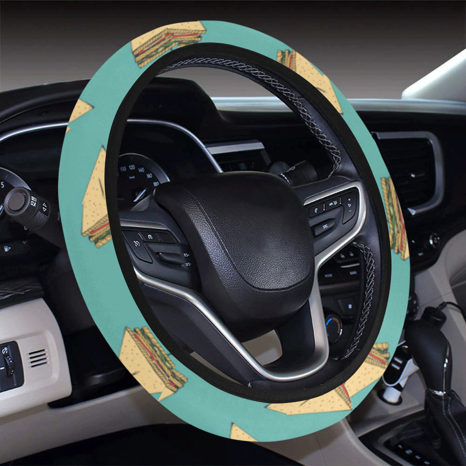 Sandwich Pattern Print Design 03 Car Steering Wheel Cover