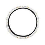 Christmas tree Christmas element Silver gold patte Car Steering Wheel Cover
