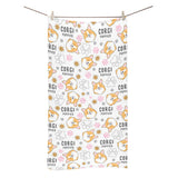 Corgi Dog Pattern Bath Towel