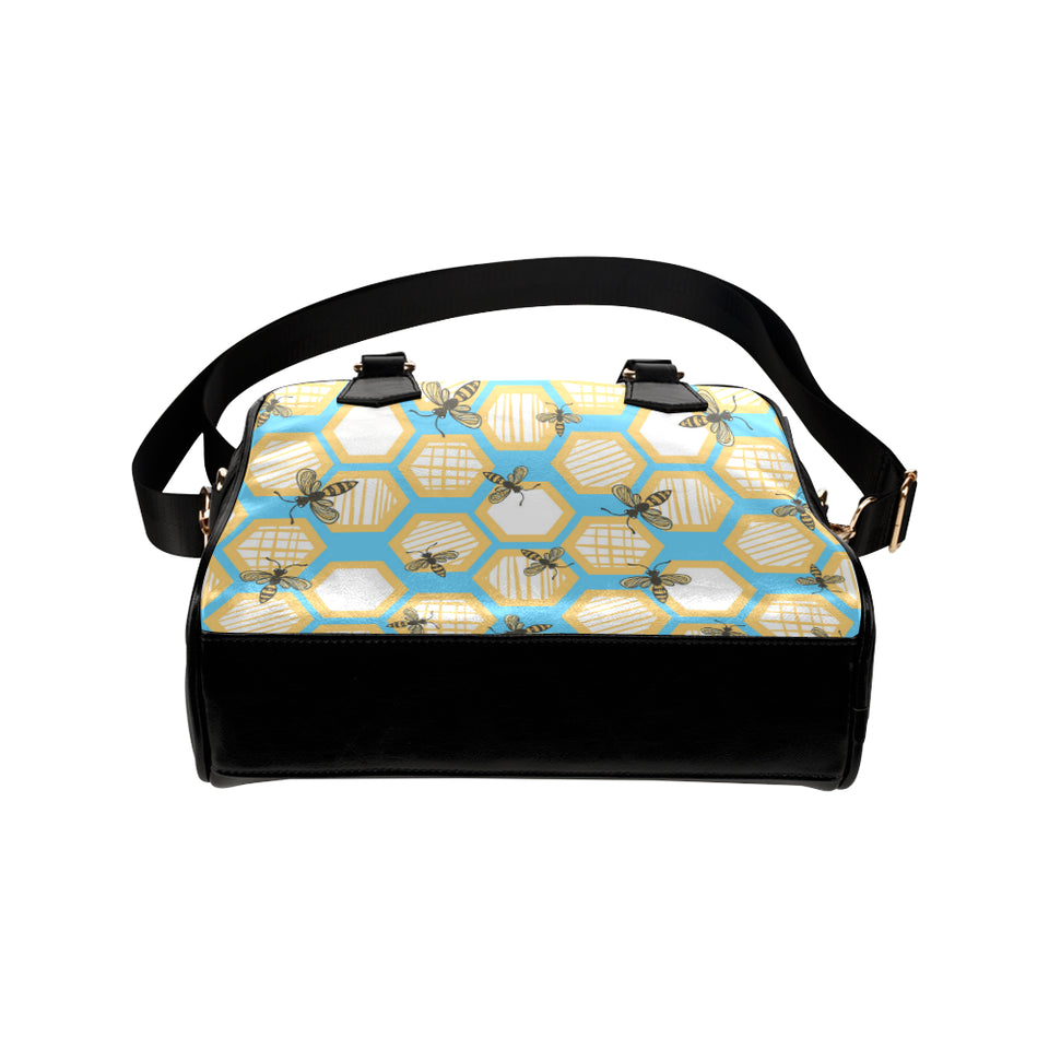 Bee honeycomb pattern Shoulder Handbag
