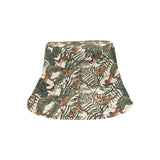 Monkey tropical leaves background Unisex Bucket Hat