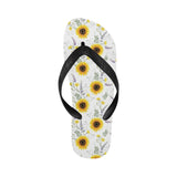 beautiful sunflowers pattern Unisex Flip Flops