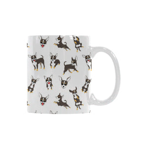 Chihuahua dog pattern Classical White Mug (Fulfilled In US)