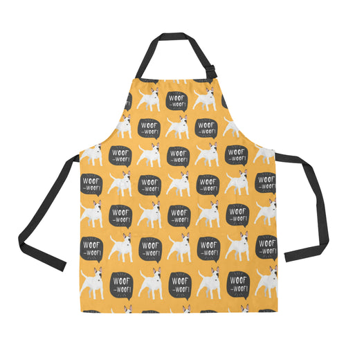 Bull Terrier Pattern Print Design 03 All Over Print Adjustable Apron