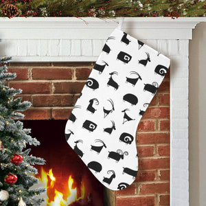 Goat ram pattern Christmas Stocking