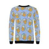 Beer pattern Women's Crew Neck Sweatshirt