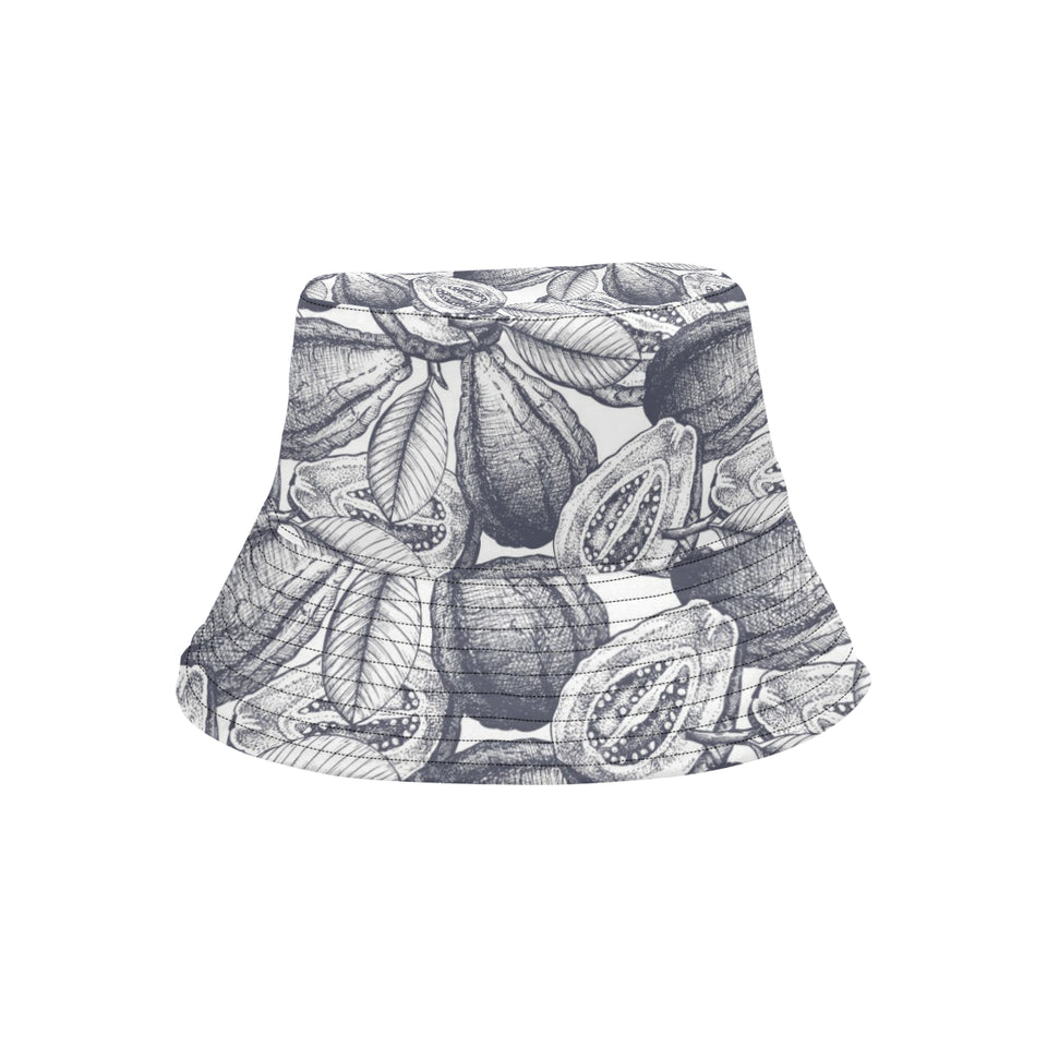 Guava tropical hand drawn pattern Unisex Bucket Hat