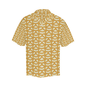 Pretzels Pattern Print Design 01 Men's All Over Print Hawaiian Shirt (Model T58)