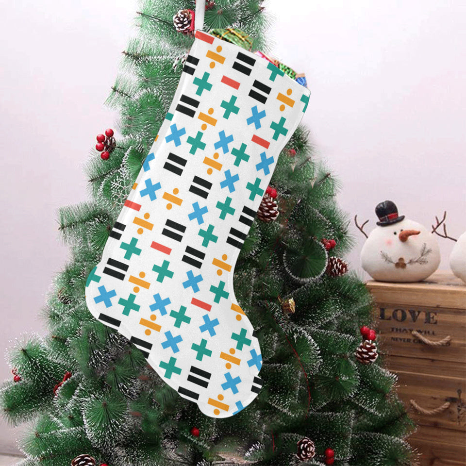 Math Pattern Print Design 05 Christmas Stocking