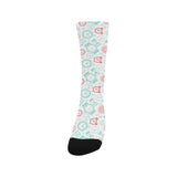 Clock time pattern blackground Crew Socks