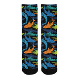 Colorful shark Crew Socks