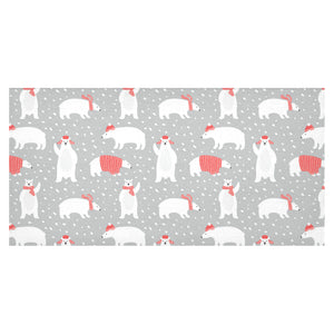 Cute polar bear christmas snow pattern Tablecloth