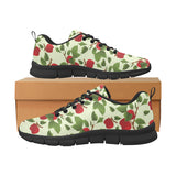 Red apples leaves pattern Men's Sneaker Shoes
