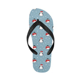 Cute penguin christmas snow pattern Unisex Flip Flops