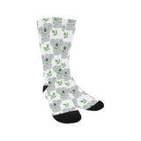 Hand drawn Koala leaves pattern Crew Socks