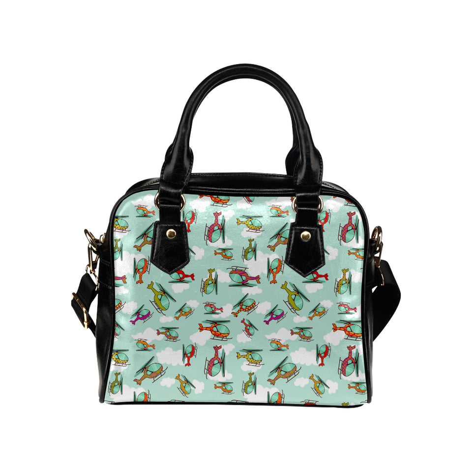 Helicopter design pattern Shoulder Handbag