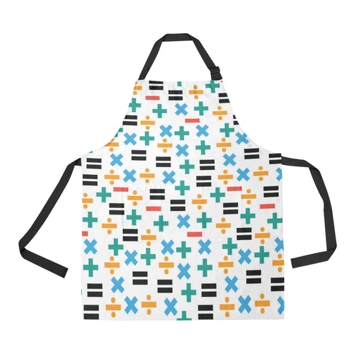 Math Pattern Print Design 05 All Over Print Adjustable Apron