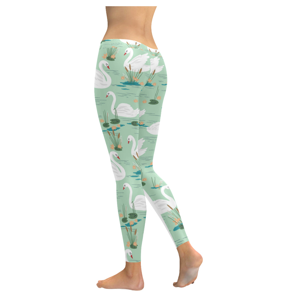 White swan lake pattern Women's Legging Fulfilled In US