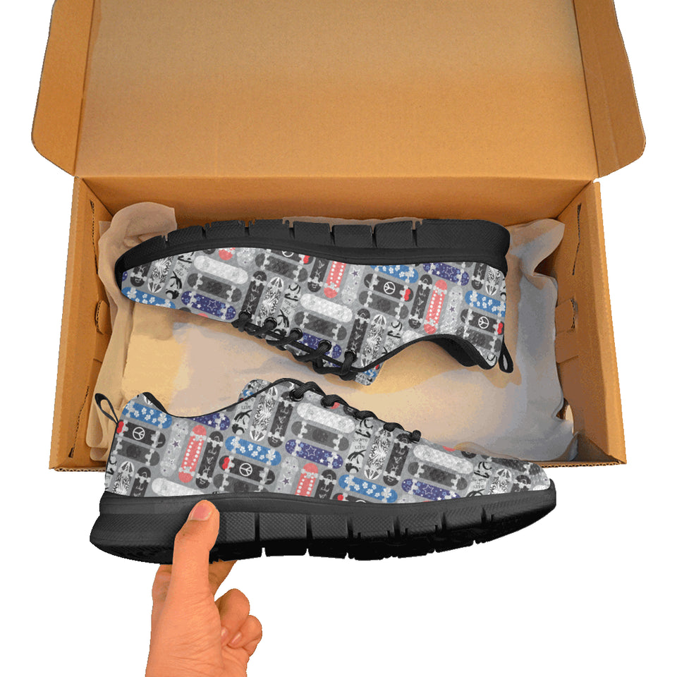 Skate Board Pattern Print Design 04 Women's Sneaker Shoes