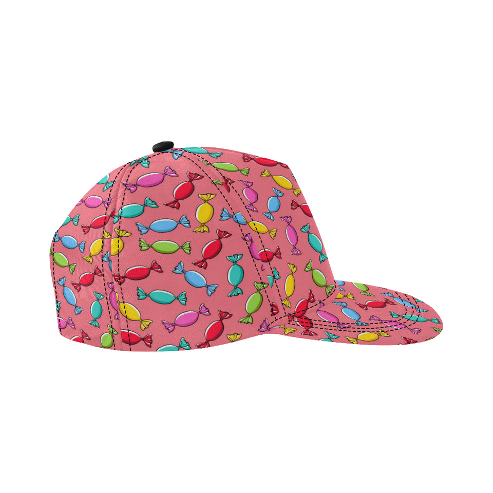 Colorful wrapped candy pattern All Over Print Snapback Cap