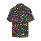 Music Notes Pattern Print Design 02 Men's All Over Print Hawaiian Shirt (Model T58)