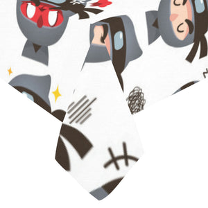 Cute ninja design pattern Tablecloth