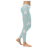 White cute hamsters heart pattern Women's Legging Fulfilled In US