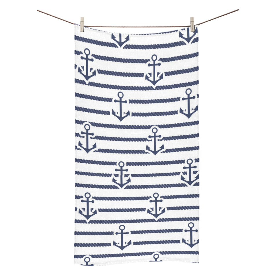 Anchor rope nautical pattern Bath Towel
