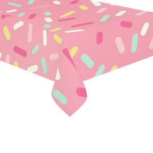 Pink donut glaze candy pattern Tablecloth