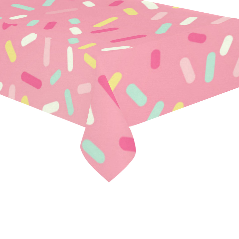 Pink donut glaze candy pattern Tablecloth