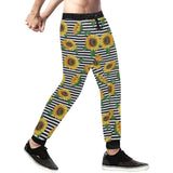 sunflowers ribbon background Unisex Casual Sweatpants