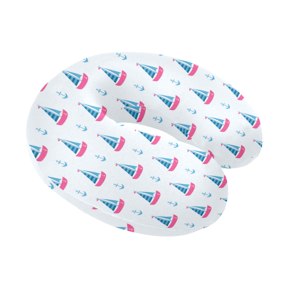 Sailboat anchor pattern U-Shaped Travel Neck Pillow
