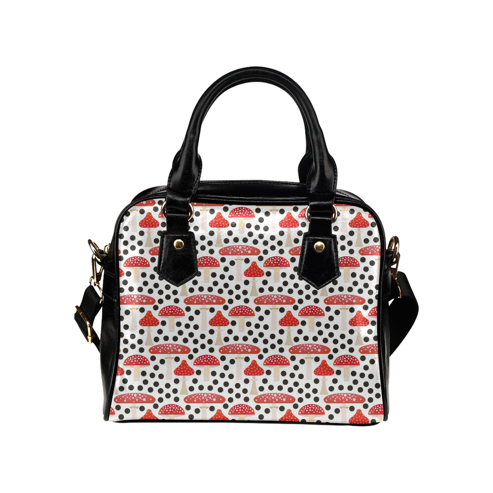Red mushroom dot pattern Shoulder Handbag