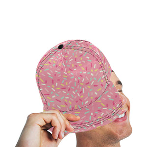 Pink donut glaze candy pattern All Over Print Snapback Cap